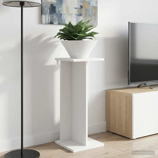 Augalų stovas 2 pcs Baltas 25 x 25,5 x 60,5 cm Dirbtinė mediena