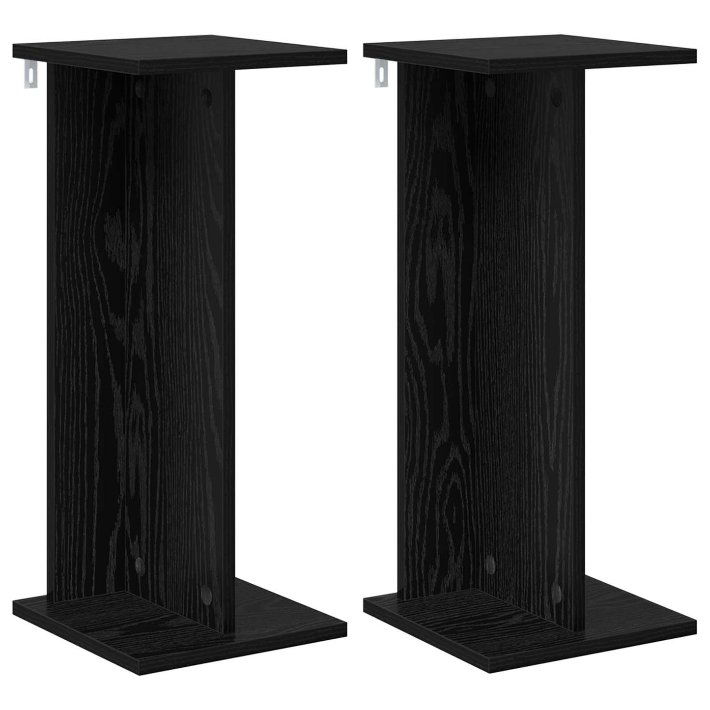 Augalų stovas 2 pcs Juodas Ąžuolas 25 x 25,5 x 60,5 cm