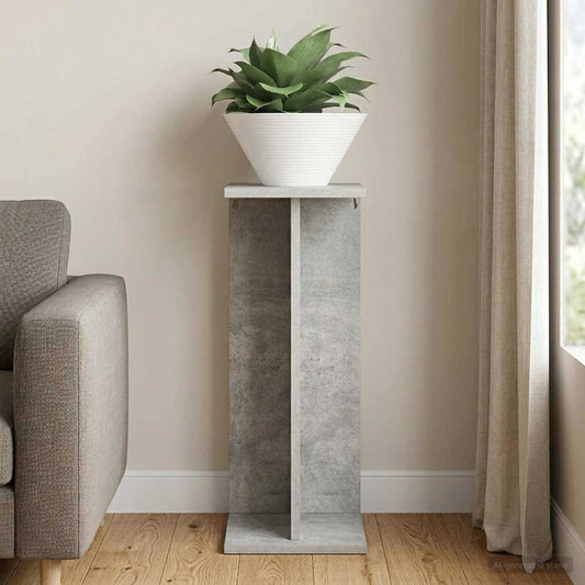 Augalų stovas Betono Pilka 25 x 25,5 x 60,5 cm Dirbtinė mediena