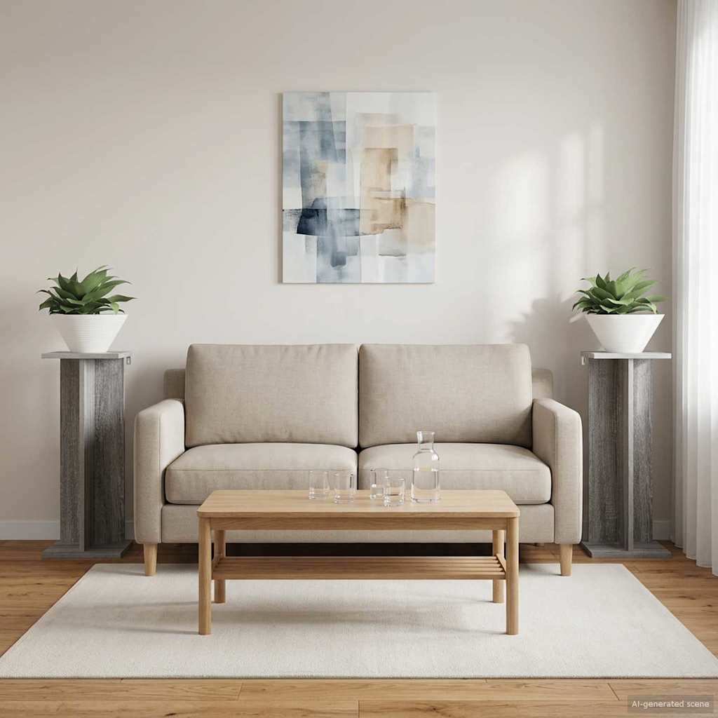 Augalų stovas 2 pcs Pilka Sonoma 25 x 25,5 x 60,5 cm