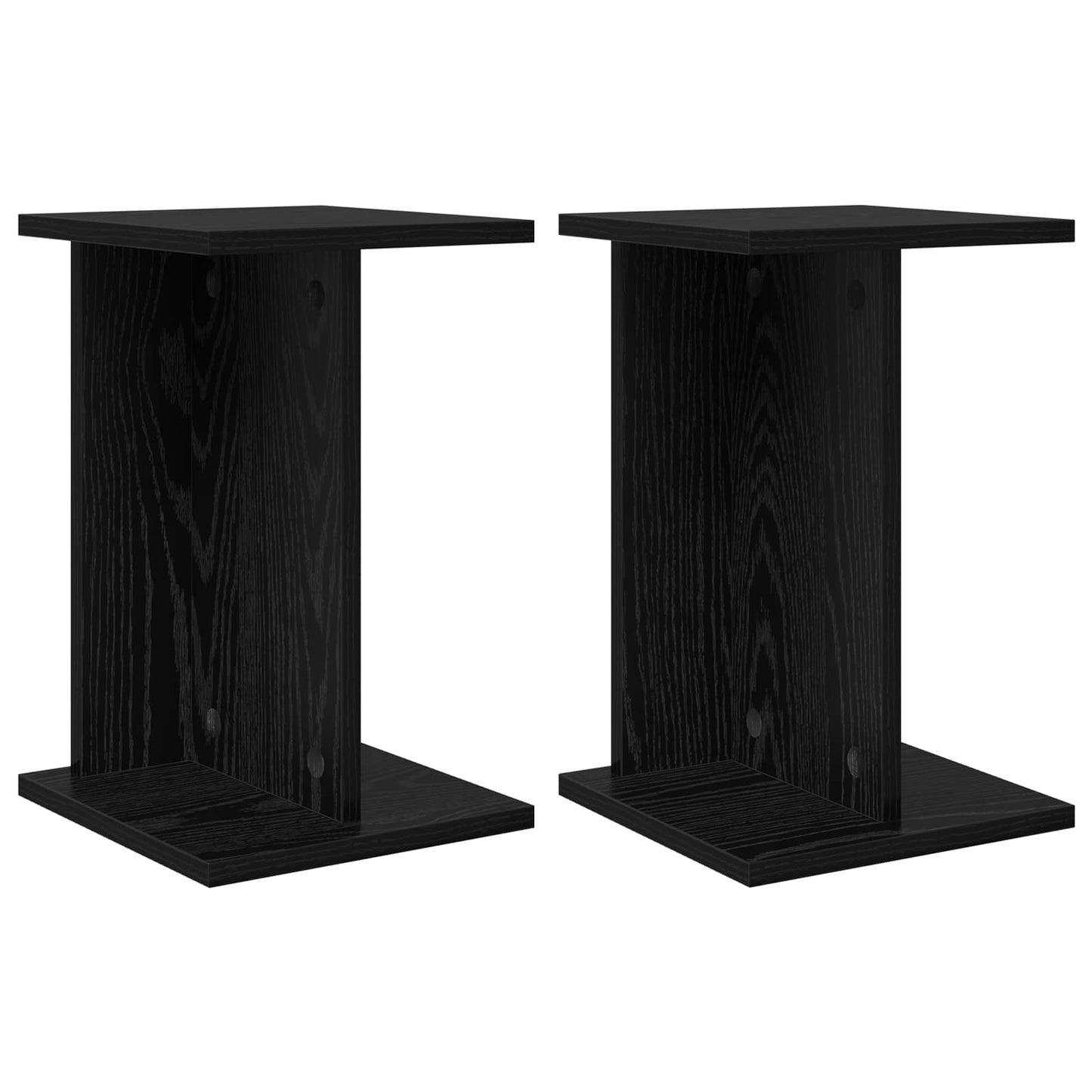 Augalų stovas 2 pcs Juodas Ąžuolas 25 x 25,5 x 40,5 cm