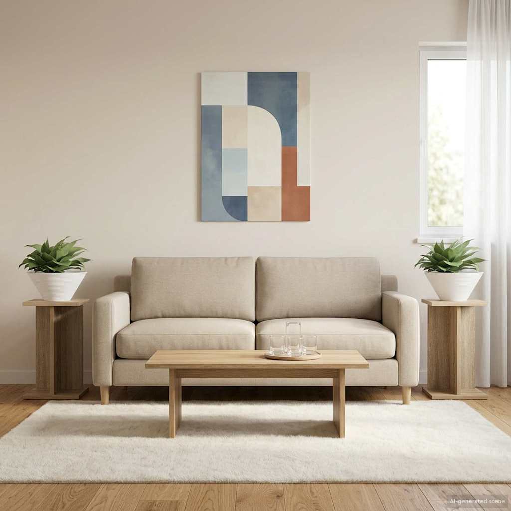 Augalų stovas 2 pcs Sonoma ąžuolas 25 x 25,5 x 40,5 cm