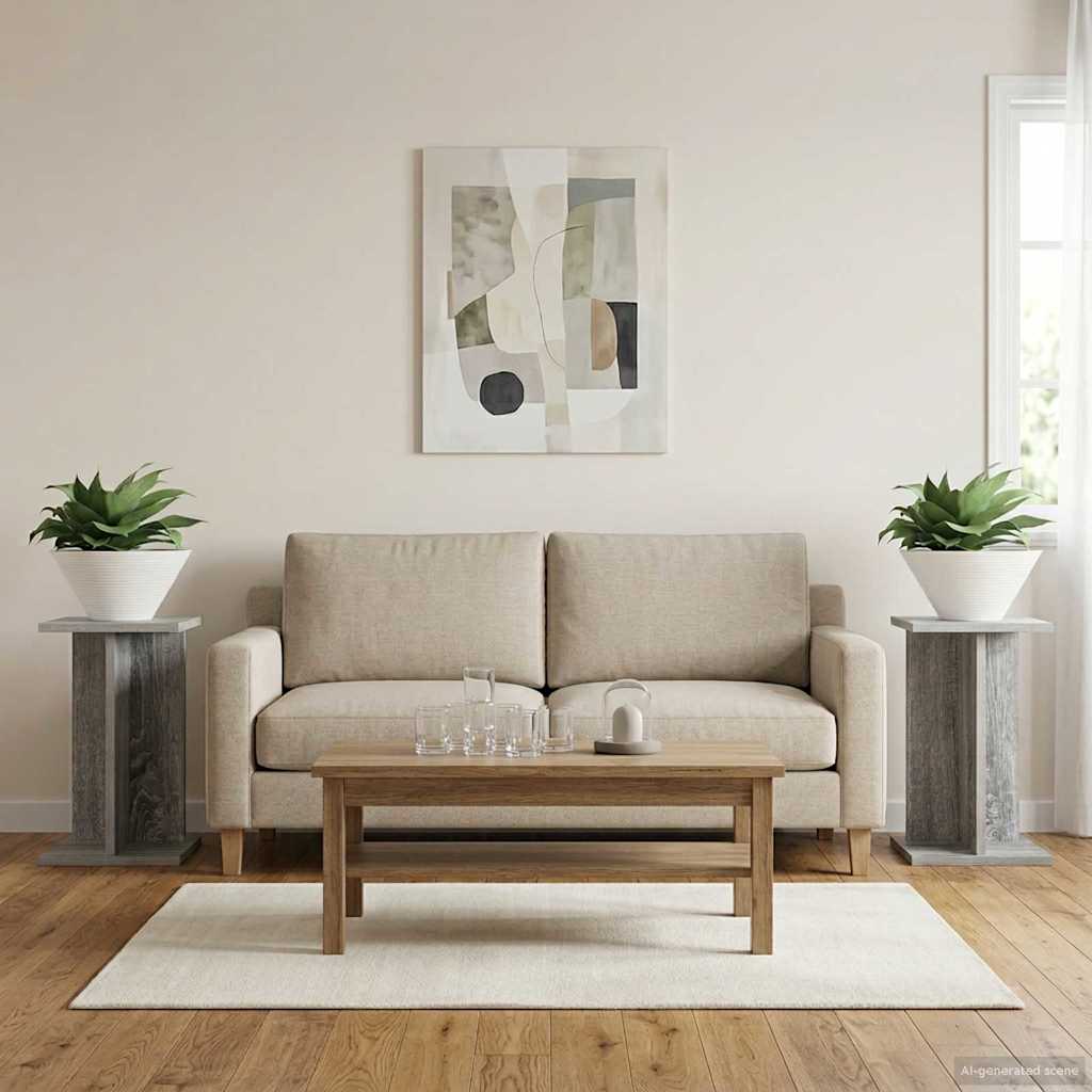 Augalų stovas 2 pcs Pilka Sonoma 25 x 25,5 x 40,5 cm