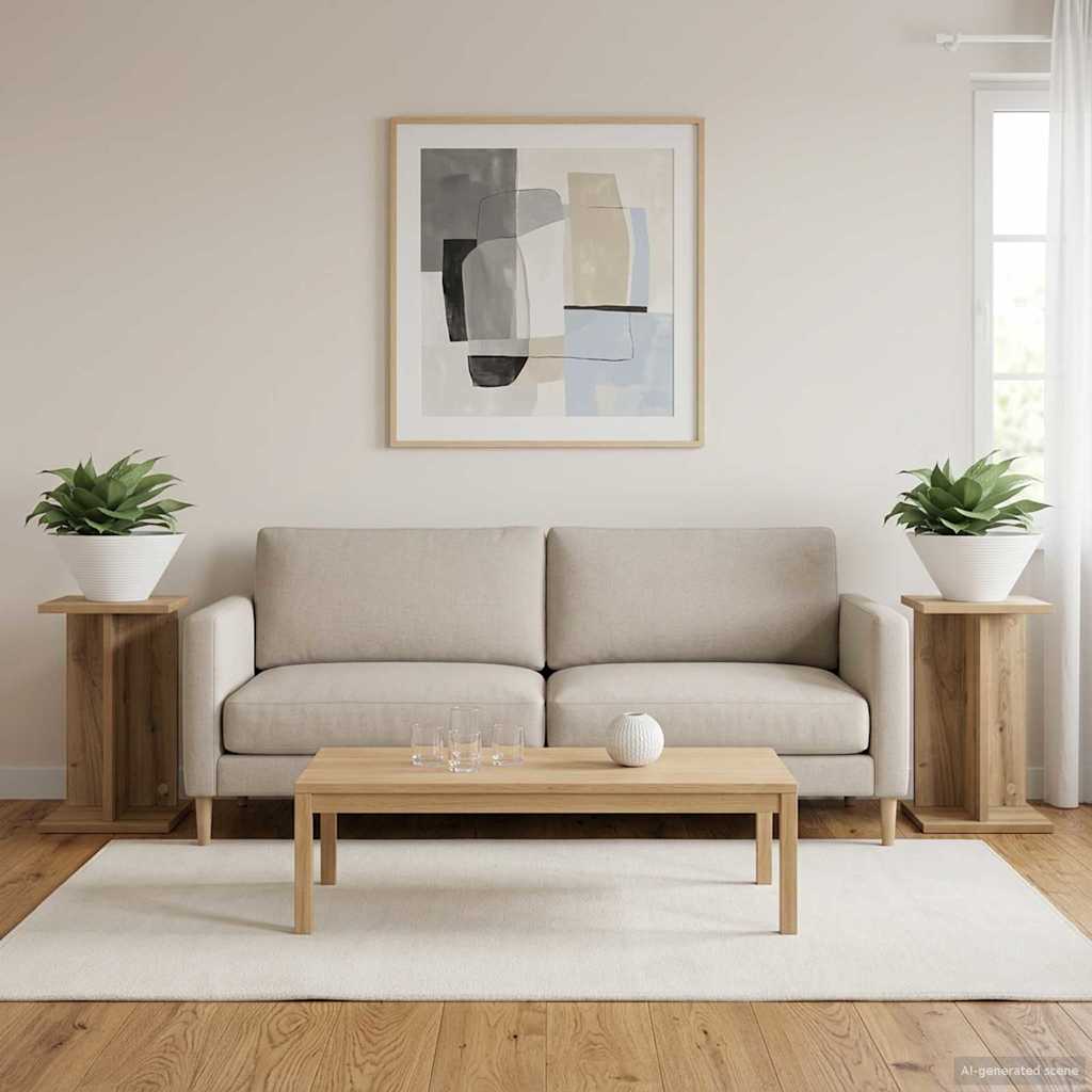 Augalų stovas 2 pcs Amatinė Ąžuolas 25 x 25,5 x 40,5 cm