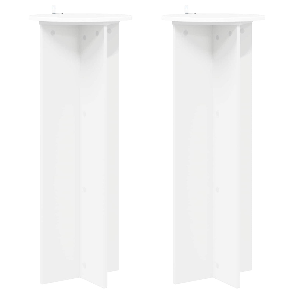 Augalų stovas 2 pcs Balta Ø40 x 100 cm Apdirbta mediena