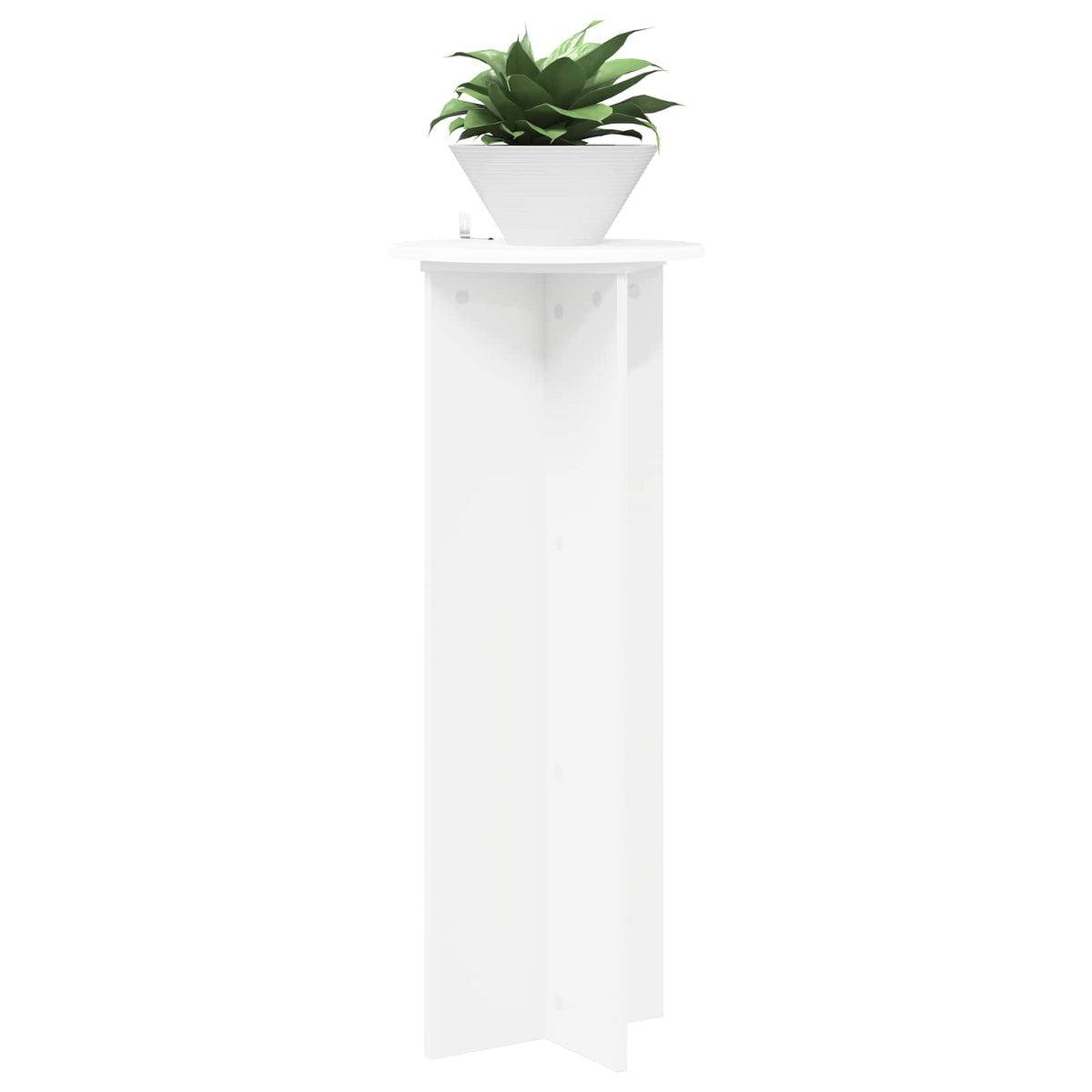 Augalų stovas 2 pcs Balta Ø40 x 100 cm Apdirbta mediena