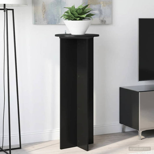 Augalų stovas 2 pcs Juoda Ø40 x 100 cm Apdirbta mediena