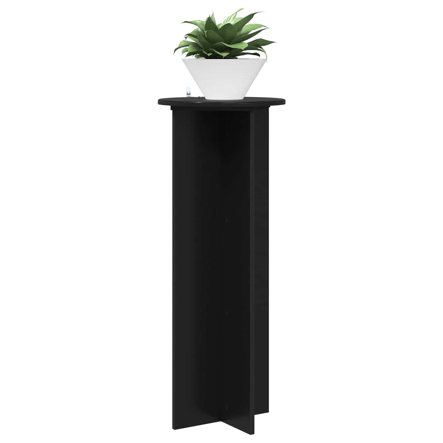 Augalų stovas 2 pcs Juoda Ø40 x 100 cm Apdirbta mediena