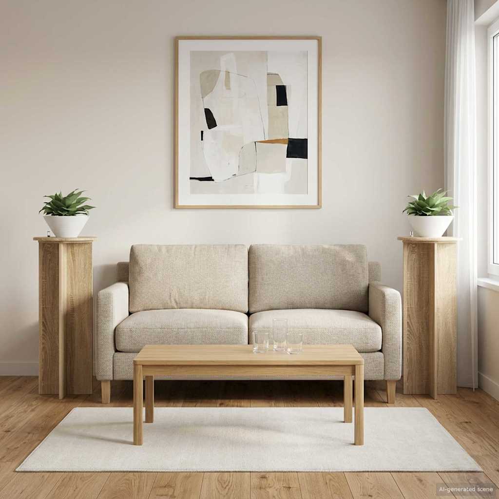 Augalų stovas 2 pcs Sonoma ąžuolas Ø40 x 100 cm