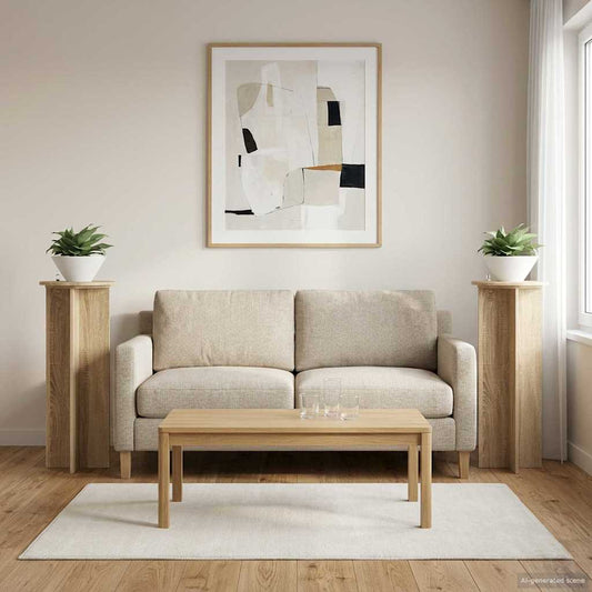 Augalų stovas 2 pcs Sonoma ąžuolas Ø40 x 100 cm