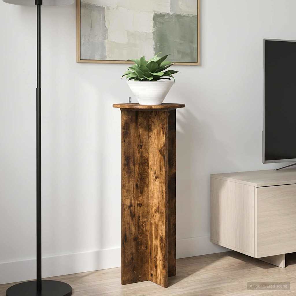 Augalų stovas 2 pcs Dūminio ąžuolo Ø40 x 100 cm
