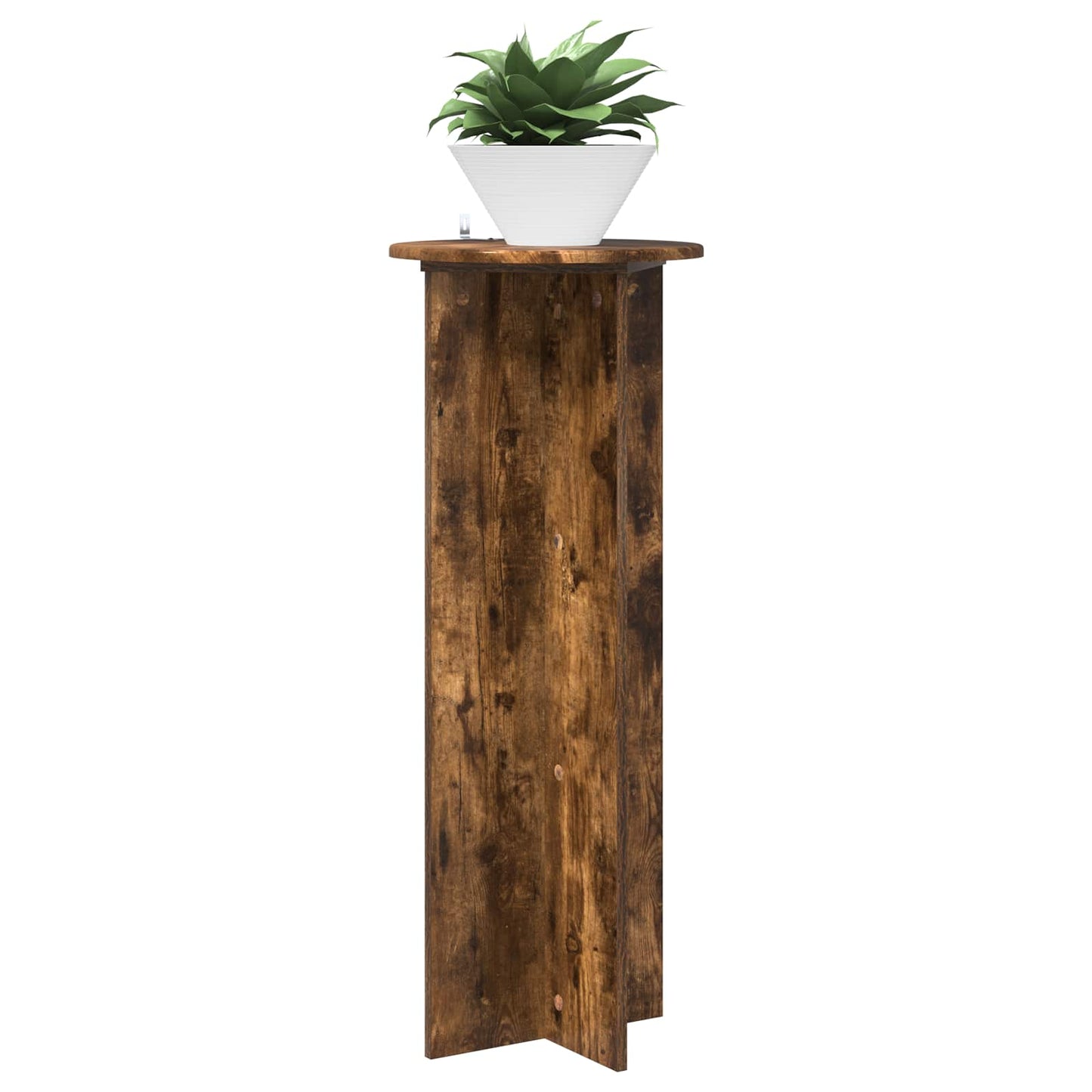Augalų stovas 2 pcs Dūminio ąžuolo Ø40 x 100 cm