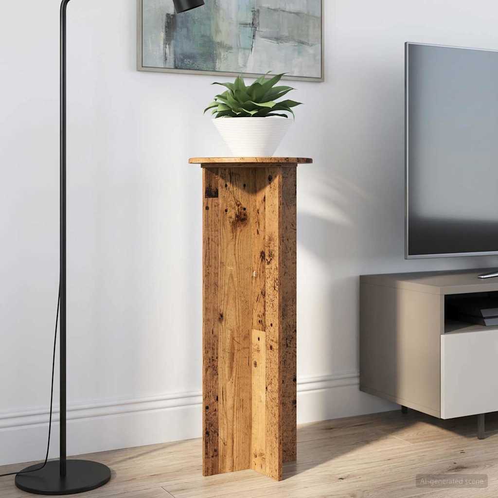 Augalų stovas 2 pcs Sendintos medienos Ø40 x 100 cm