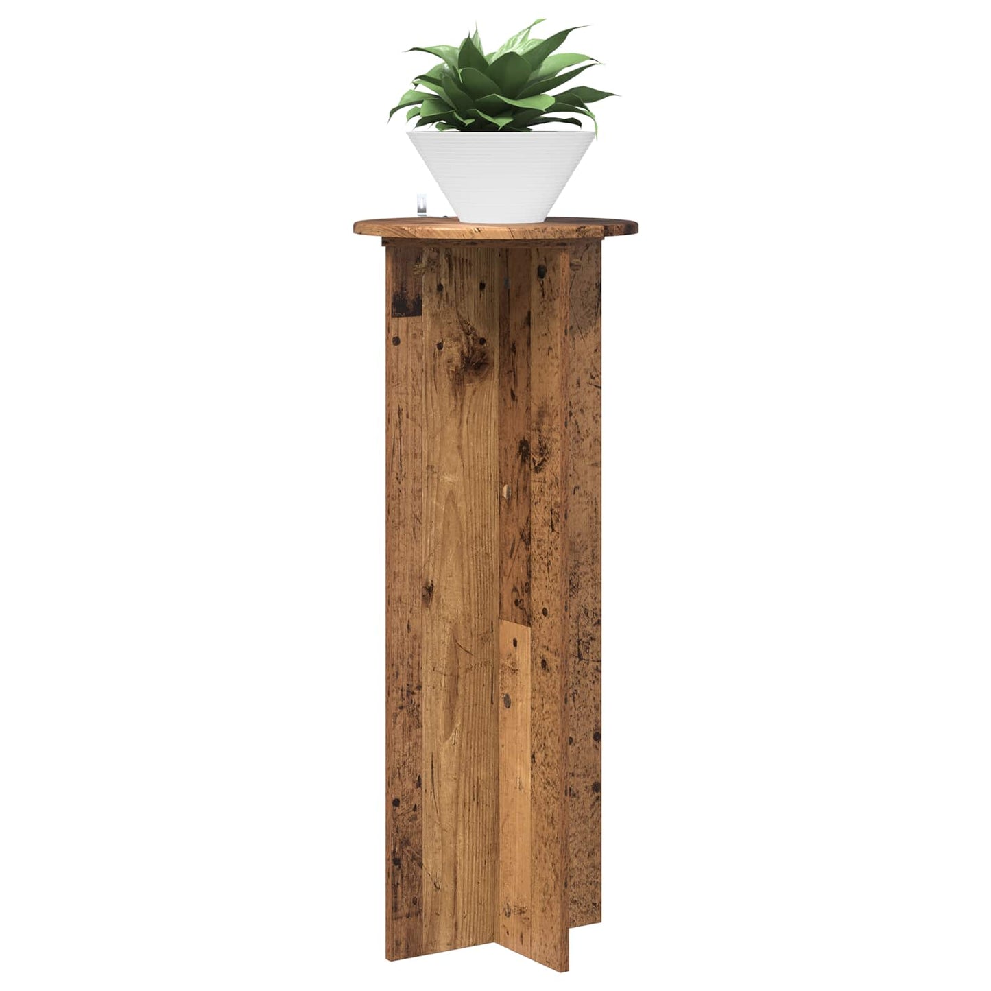 Augalų stovas 2 pcs Sendintos medienos Ø40 x 100 cm