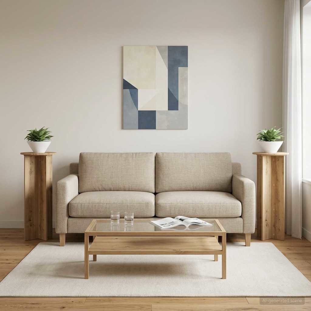 Augalų stovas 2 pcs Artisano ąžuolo Ø40 x 100 cm