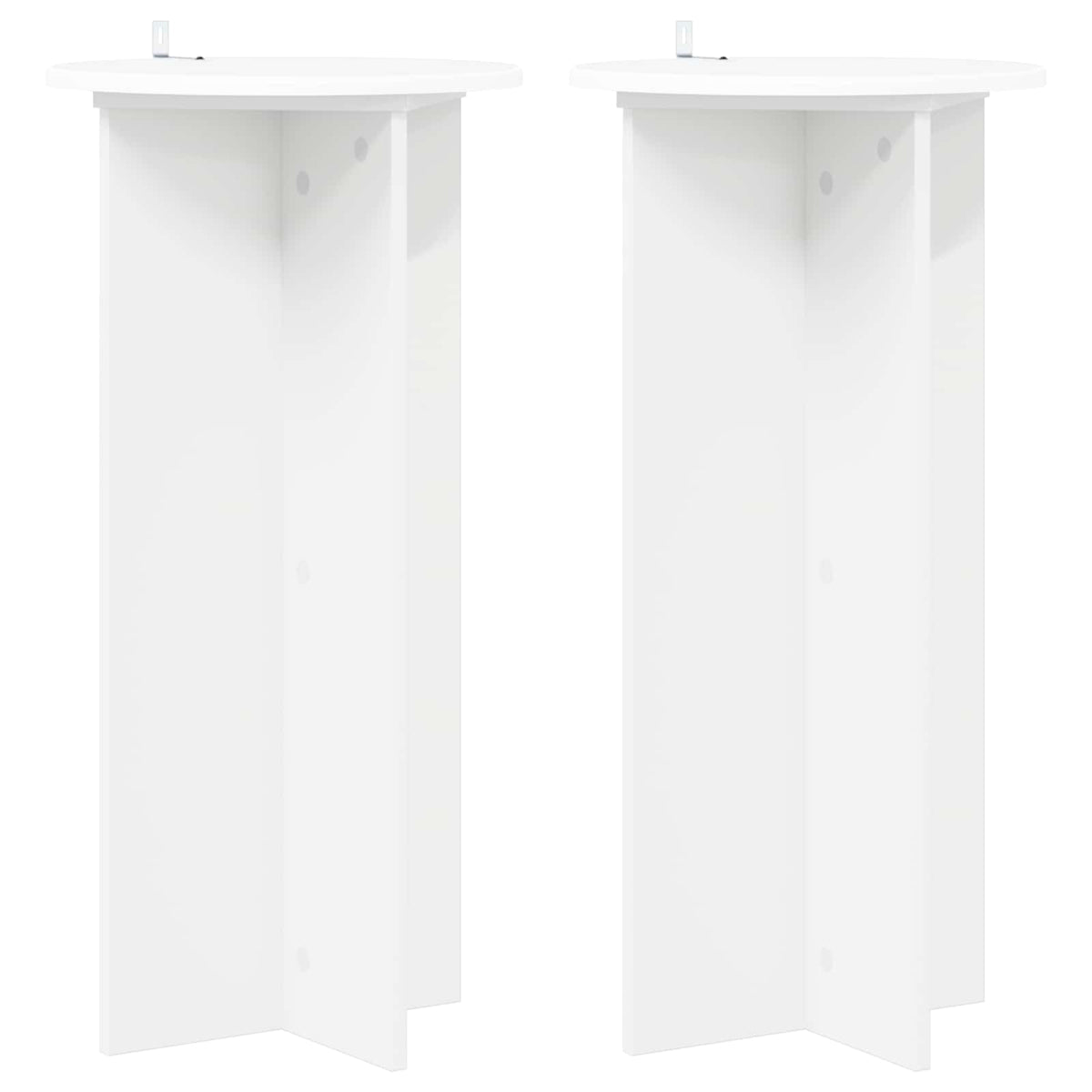 Augalų stovas 2 pcs Balta Ø40 x 80 cm Apdirbta mediena