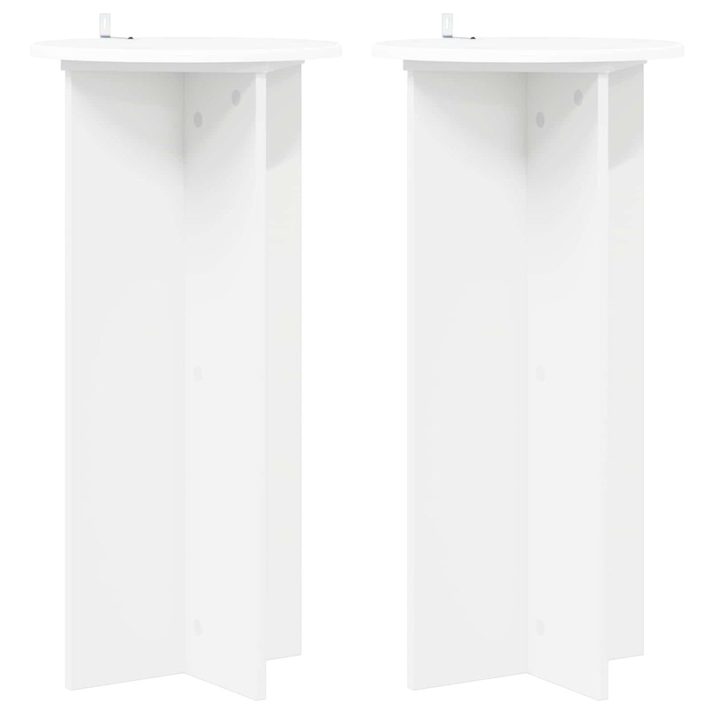 Augalų stovas 2 pcs Balta Ø40 x 80 cm Apdirbta mediena