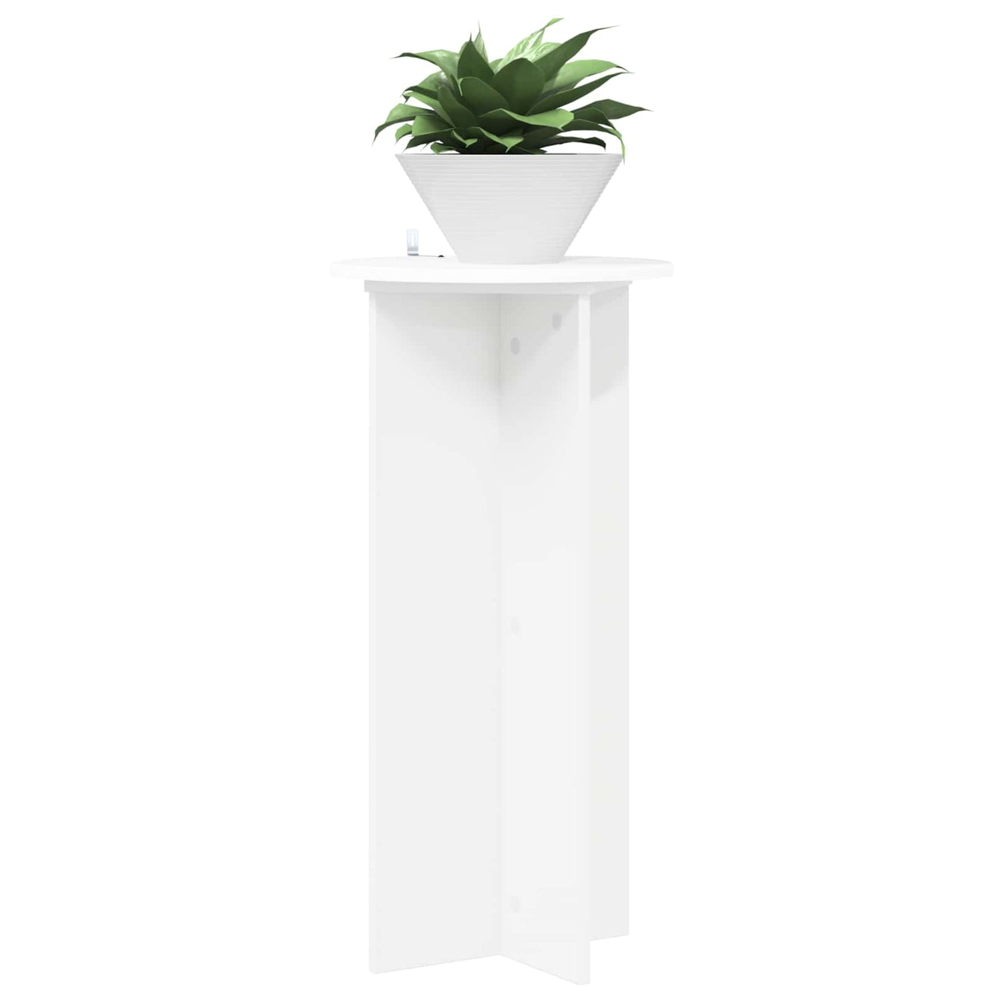 Augalų stovas 2 pcs Balta Ø40 x 80 cm Apdirbta mediena