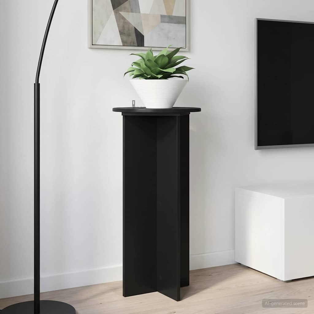 Augalų stovas 2 pcs Juoda 40 x 40 x 80 cm Apdirbta mediena