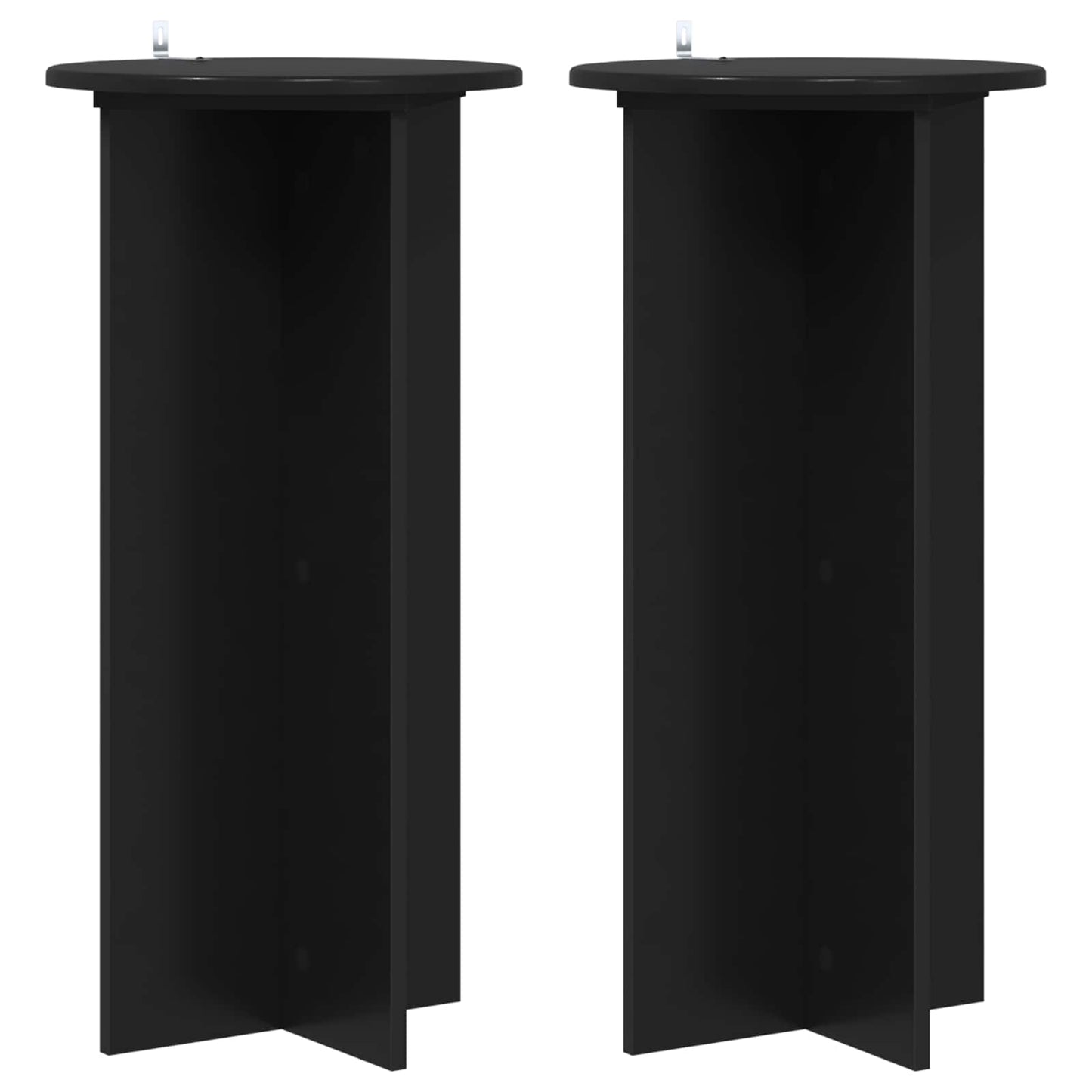 Augalų stovas 2 pcs Juoda 40 x 40 x 80 cm Apdirbta mediena