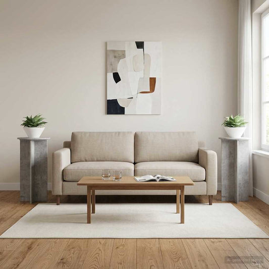 Augalų stovas 2 pcs Betono pilka 40 x 40 x 80 cm