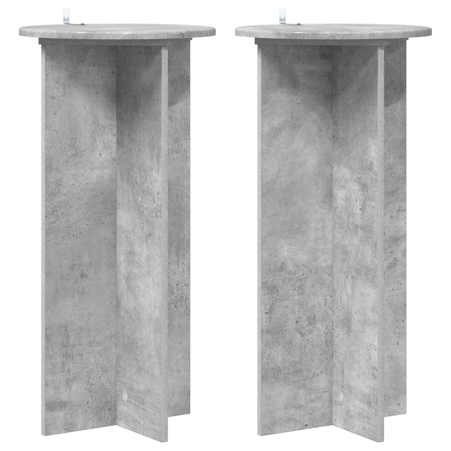 Augalų stovas 2 pcs Betono pilka 40 x 40 x 80 cm