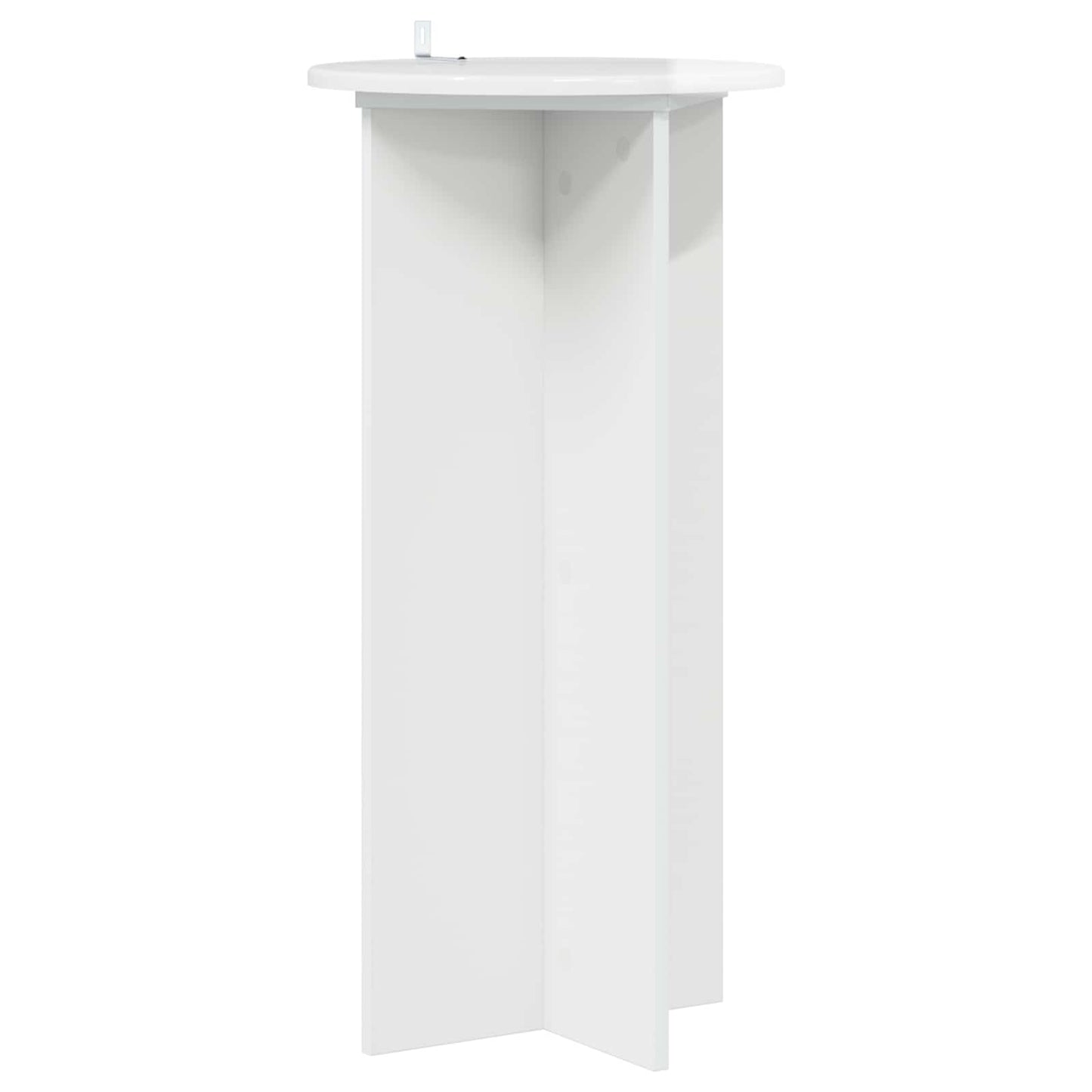 Augalų stovas 2 pcs Itin blizgi balta 40 x 40 x 80 cm