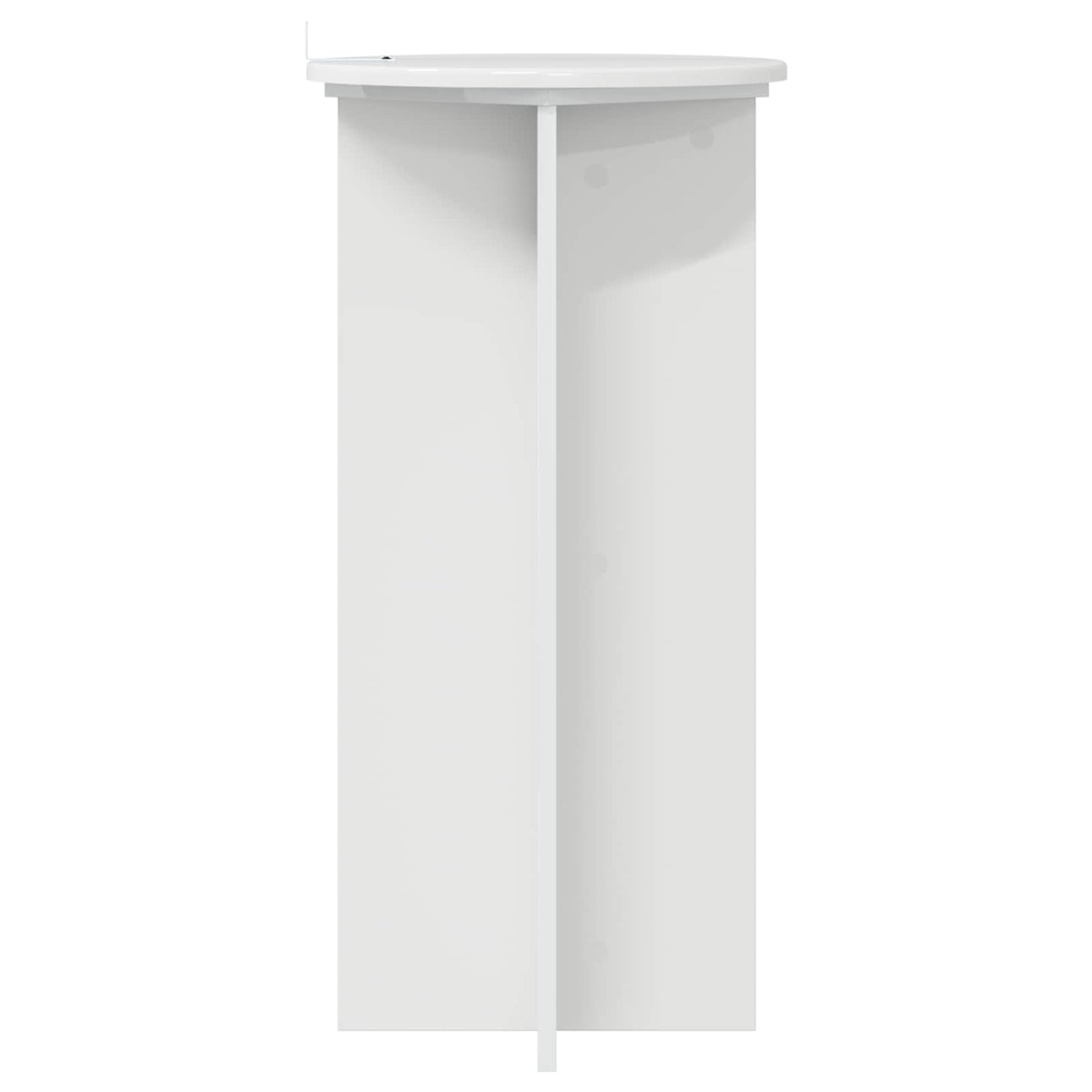 Augalų stovas 2 pcs Itin blizgi balta 40 x 40 x 80 cm