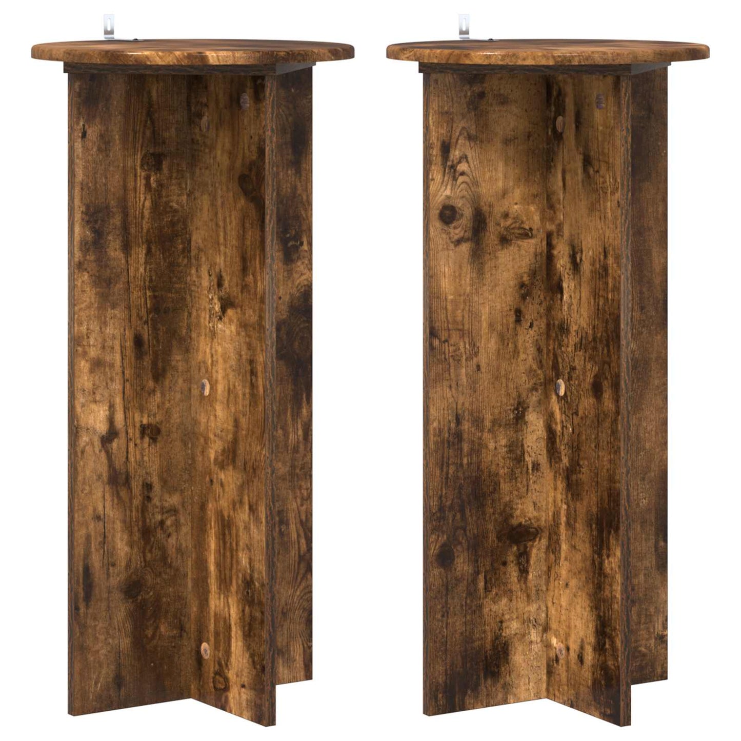 Augalų stovas 2 pcs Dūminio ąžuolo 40 x 40 x 80 cm