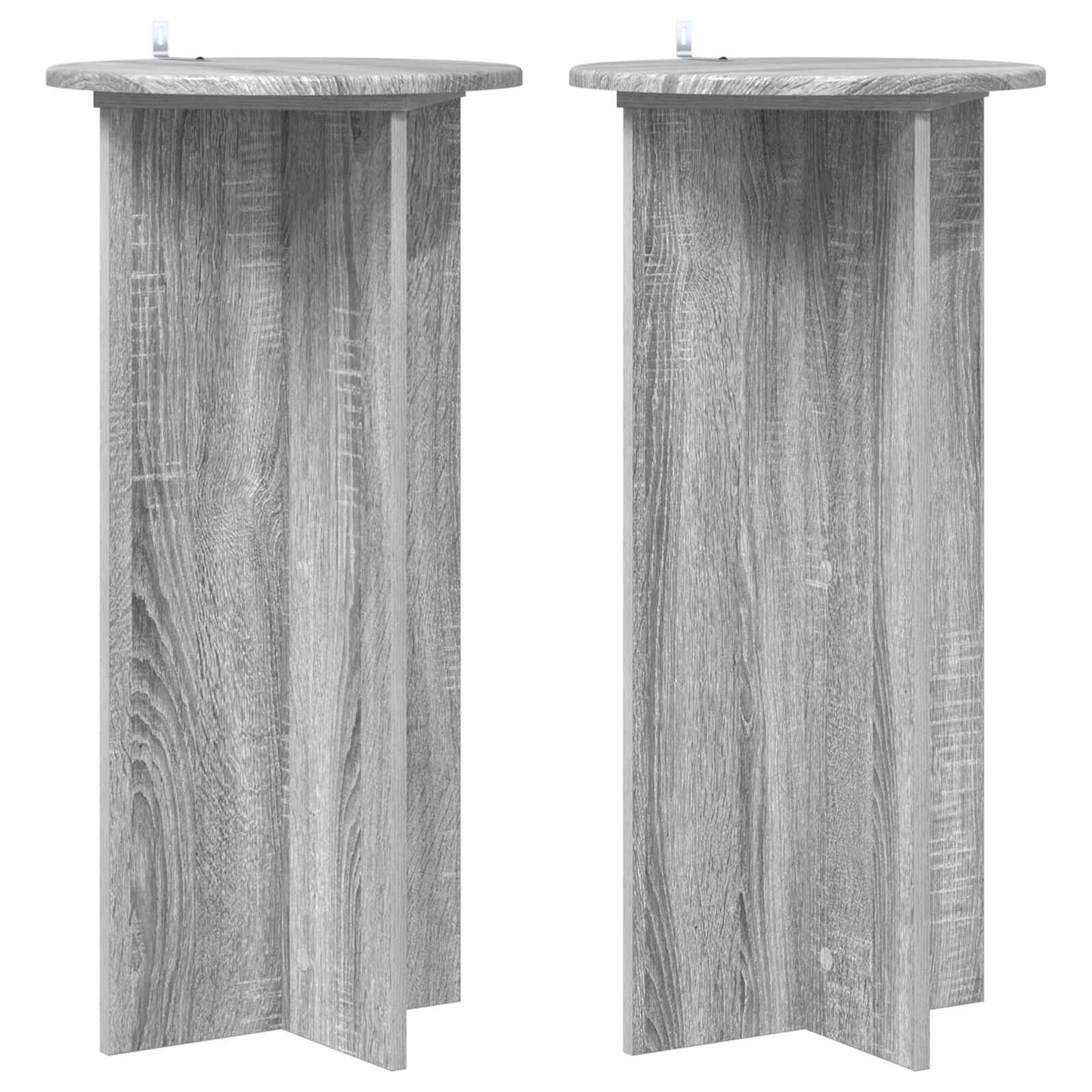 Augalų stovas 2 pcs Pilka sonoma ąžuolo 40 x 40 x 80 cm