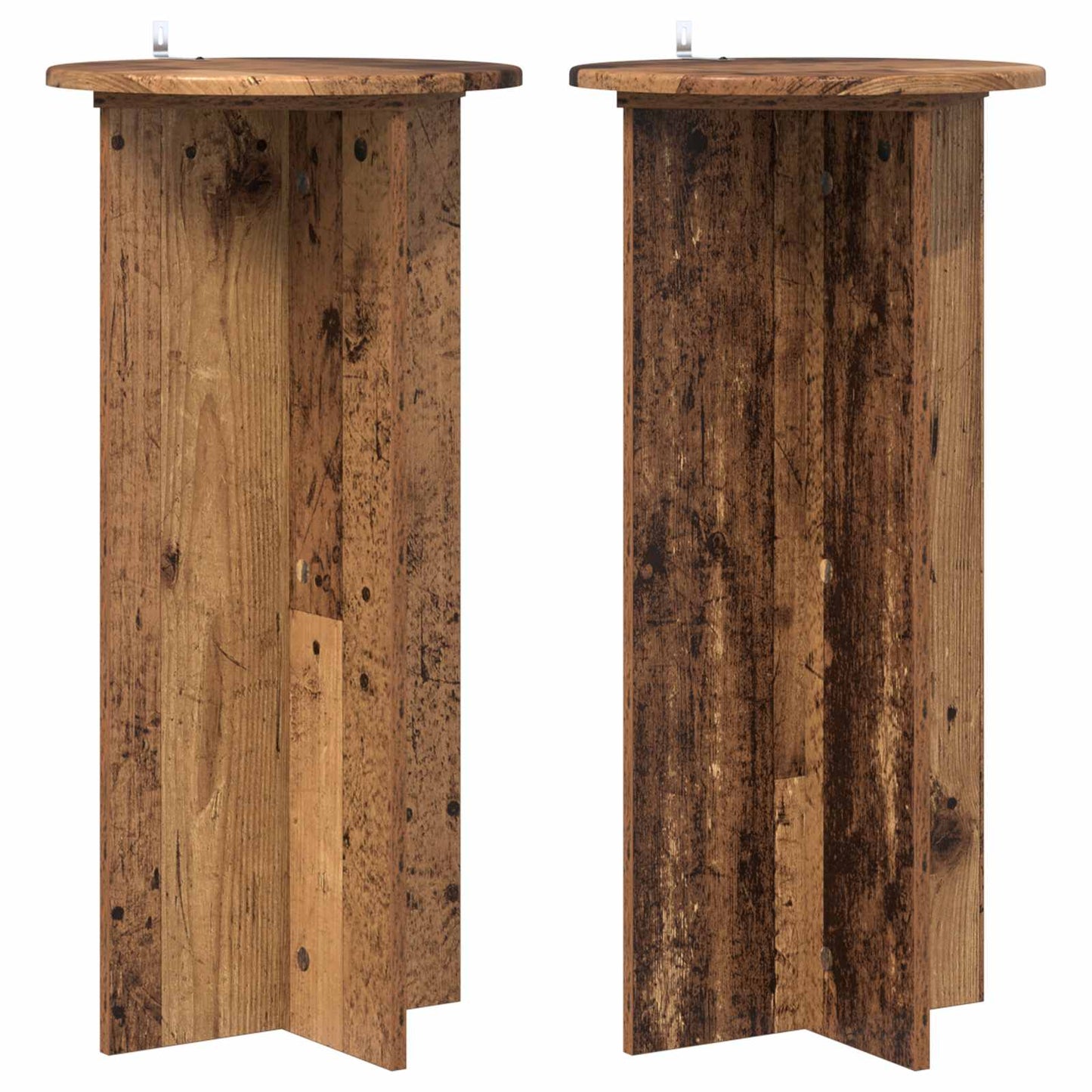 Augalų stovas 2 pcs Sendintos medienos 40 x 40 x 80 cm