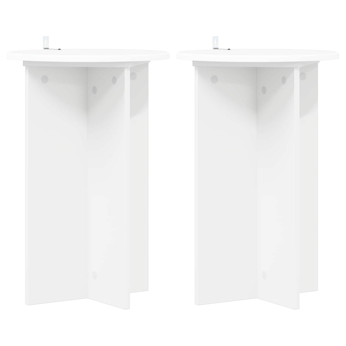 Augalų stovas 2 pcs Balta Ø40 x 60 cm Apdirbta mediena