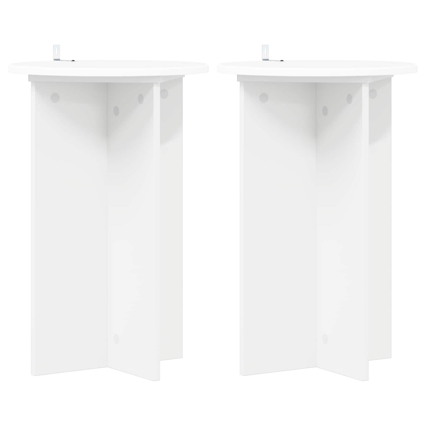Augalų stovas 2 pcs Balta Ø40 x 60 cm Apdirbta mediena