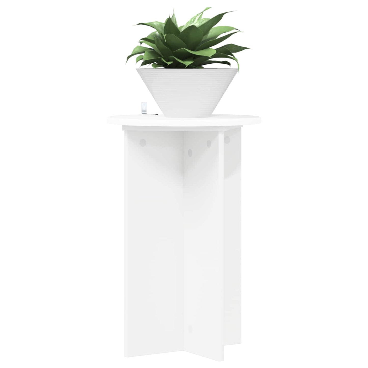 Augalų stovas 2 pcs Balta Ø40 x 60 cm Apdirbta mediena