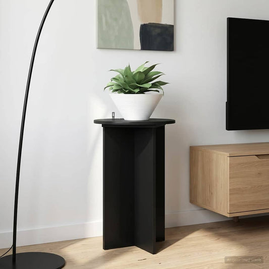 Augalų stovas 2 pcs Juoda Ø40 x 60 cm Apdirbta mediena
