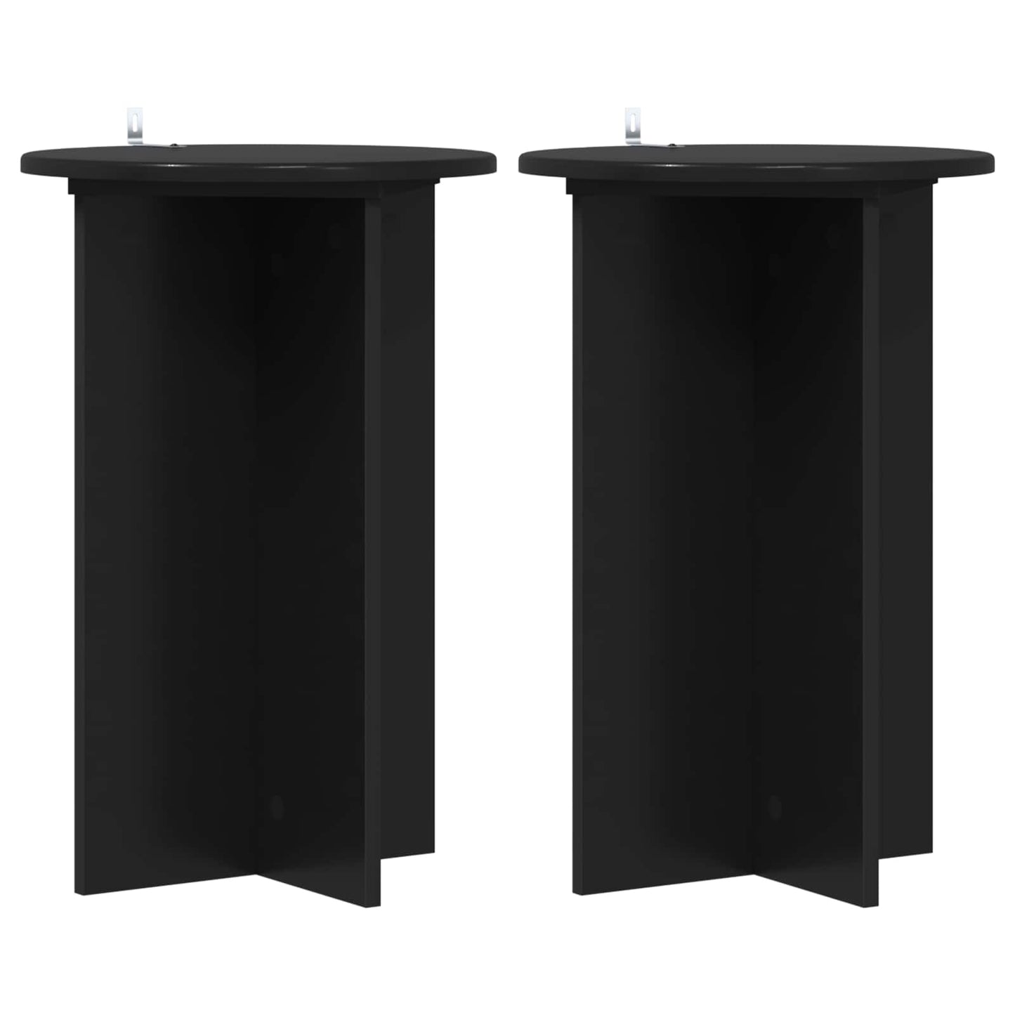 Augalų stovas 2 pcs Juoda Ø40 x 60 cm Apdirbta mediena