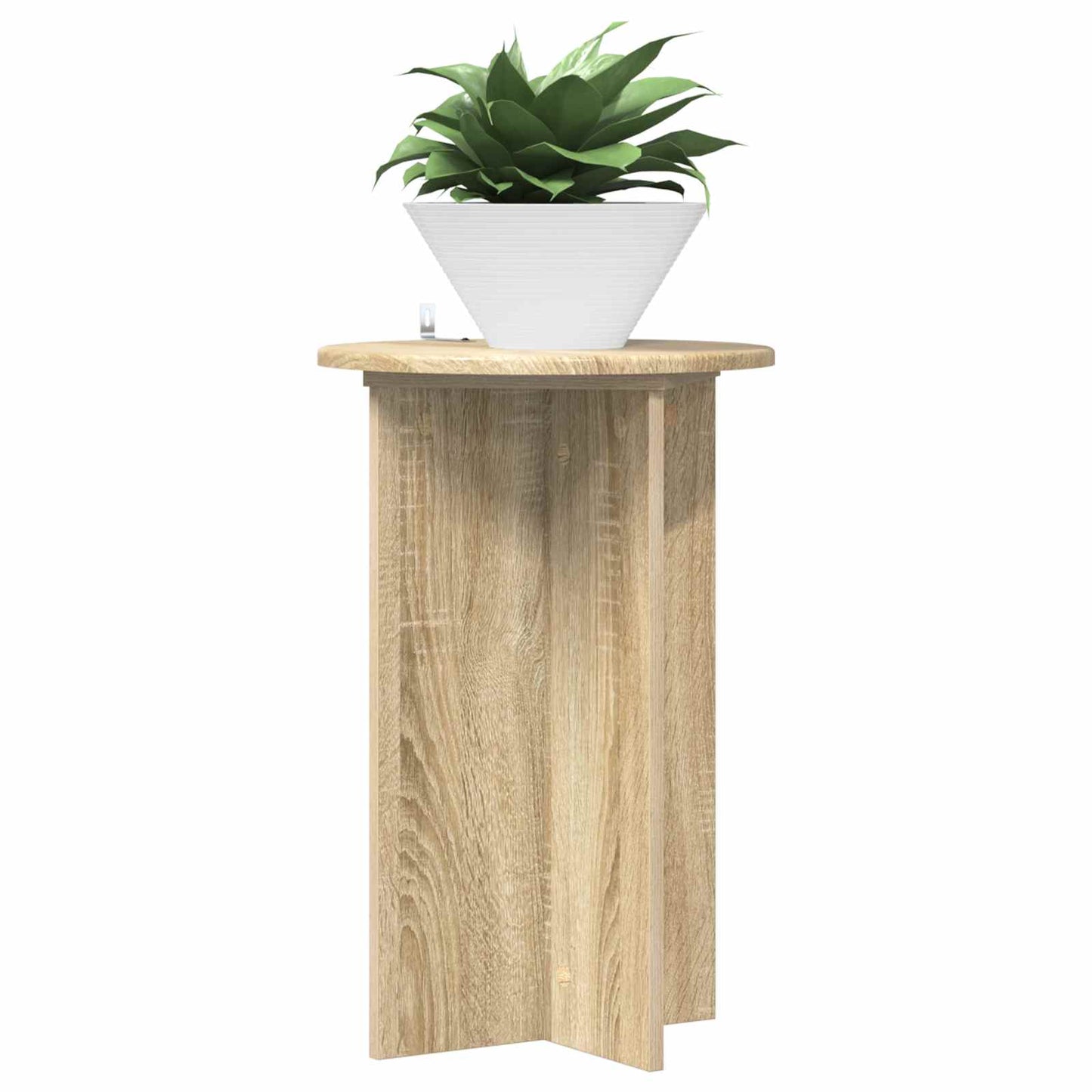 Augalų stovas 2 pcs Sonoma ąžuolas Ø40 x 60 cm Apdirbta mediena