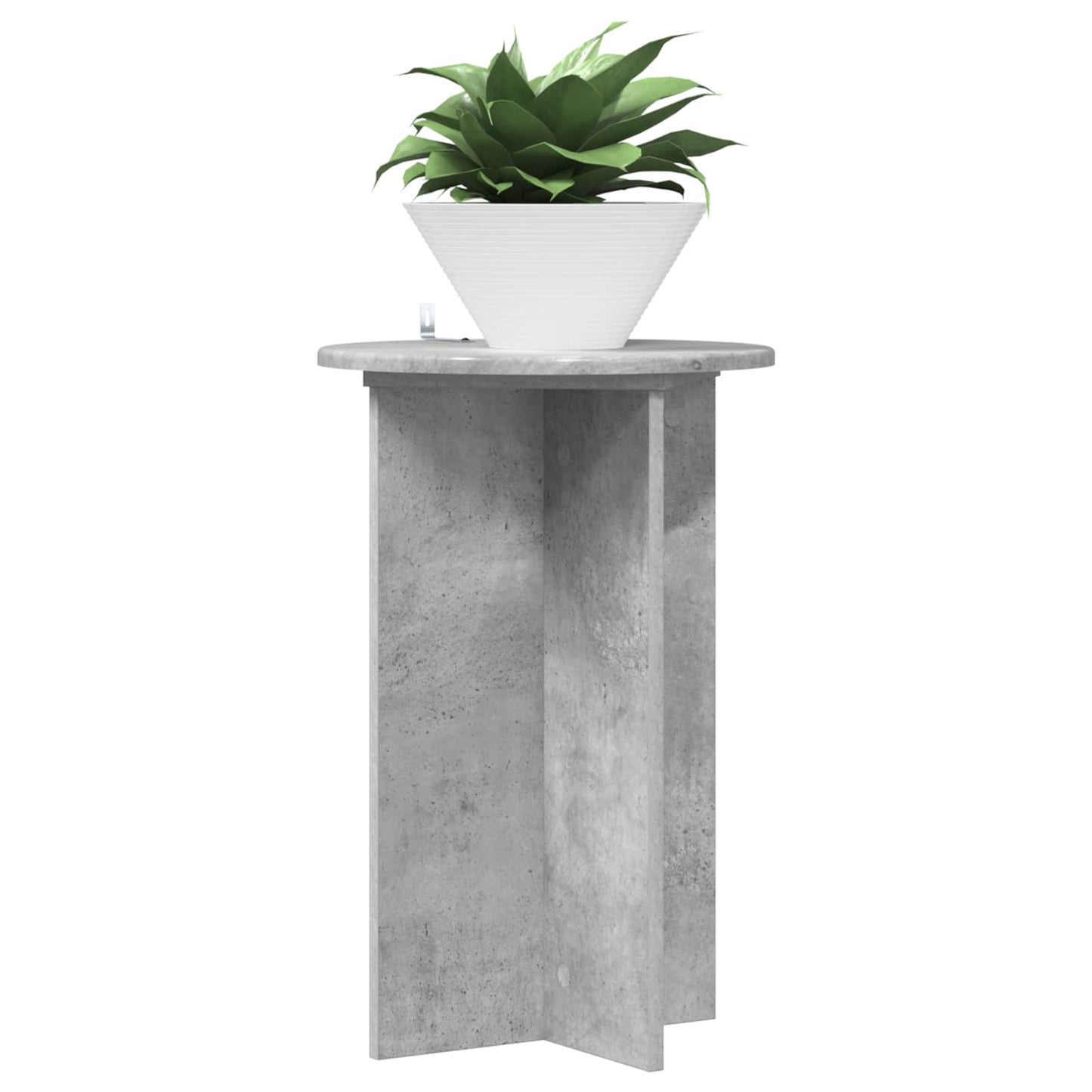 Augalų stovas 2 pcs Betono pilka Ø40 x 60 cm Apdirbta mediena