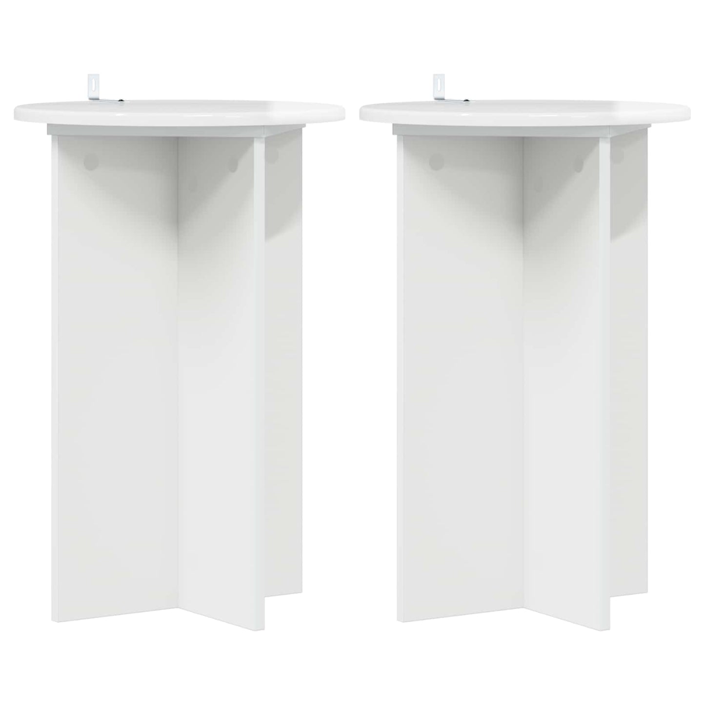 Augalų stovas 2 pcs Itin blizgi balta Ø40 x 60 cm
