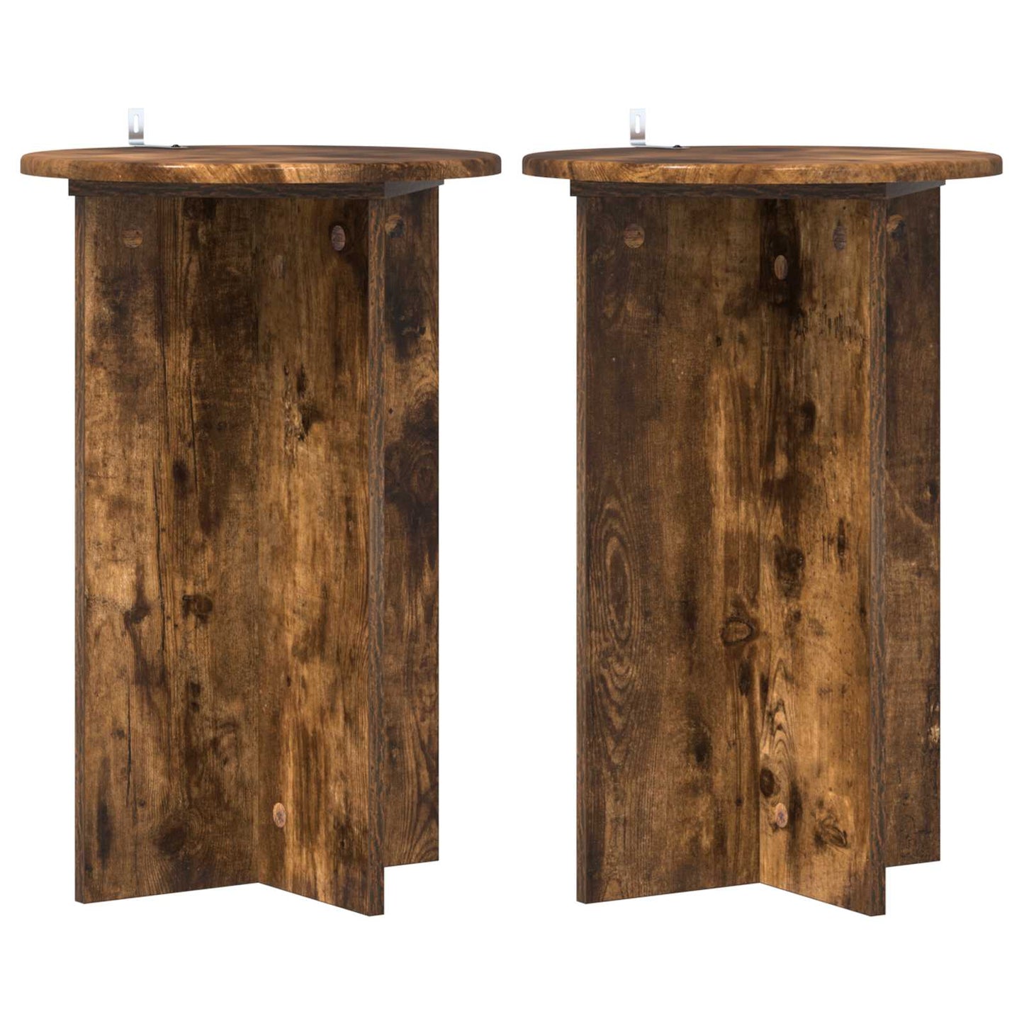 Augalų stovas 2 pcs Dūminio ąžuolo Ø40 x 60 cm Apdirbta mediena