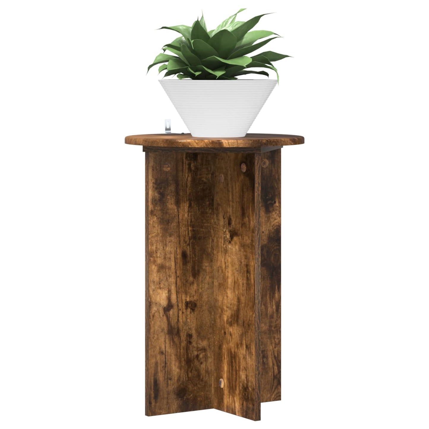 Augalų stovas 2 pcs Dūminio ąžuolo Ø40 x 60 cm Apdirbta mediena