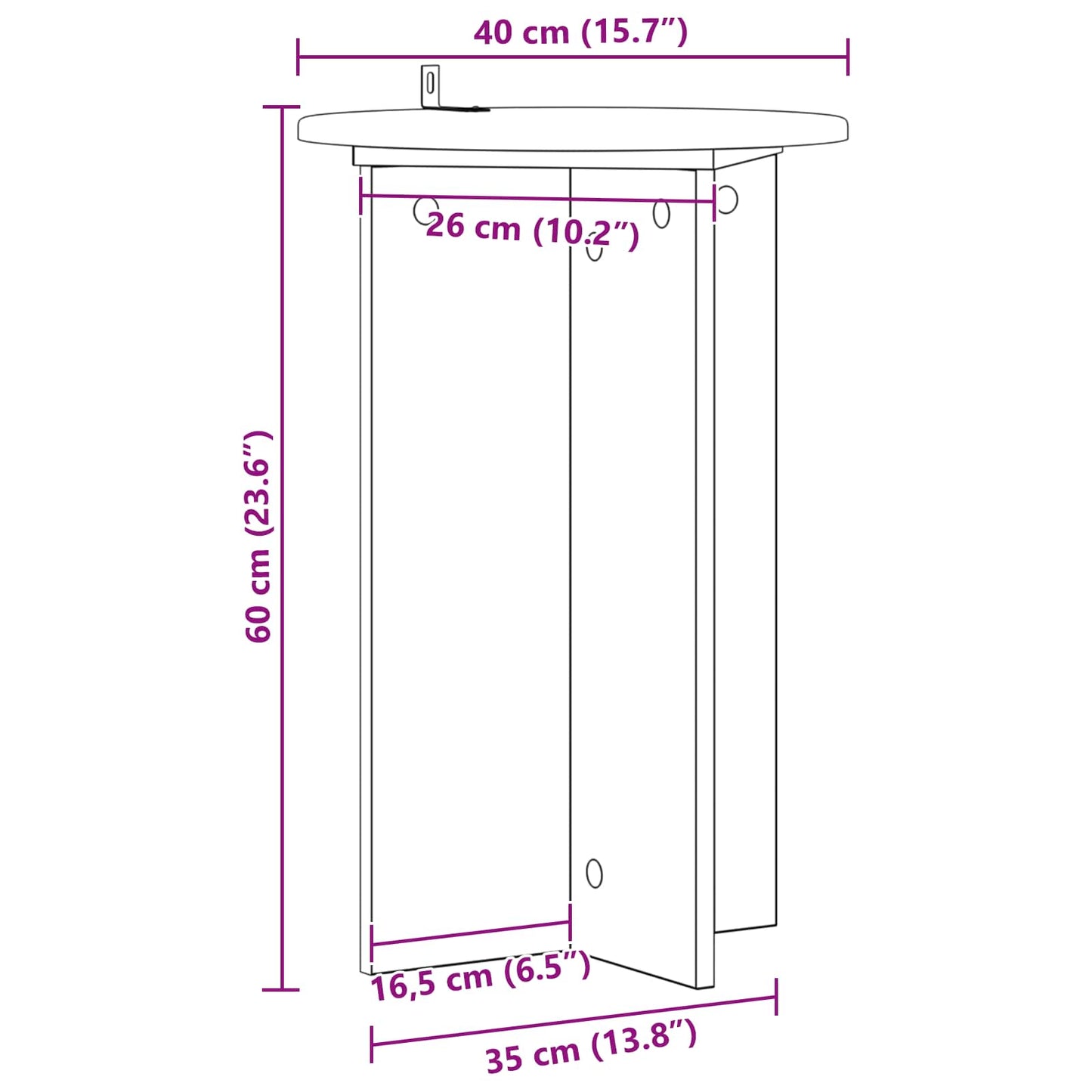 Augalų stovas 2 pcs Dūminio ąžuolo Ø40 x 60 cm Apdirbta mediena