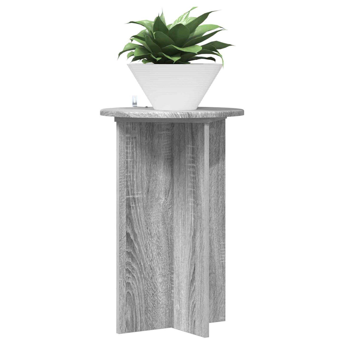 Augalų stovas 2 pcs Pilka sonoma ąžuolo Ø40 x 60 cm