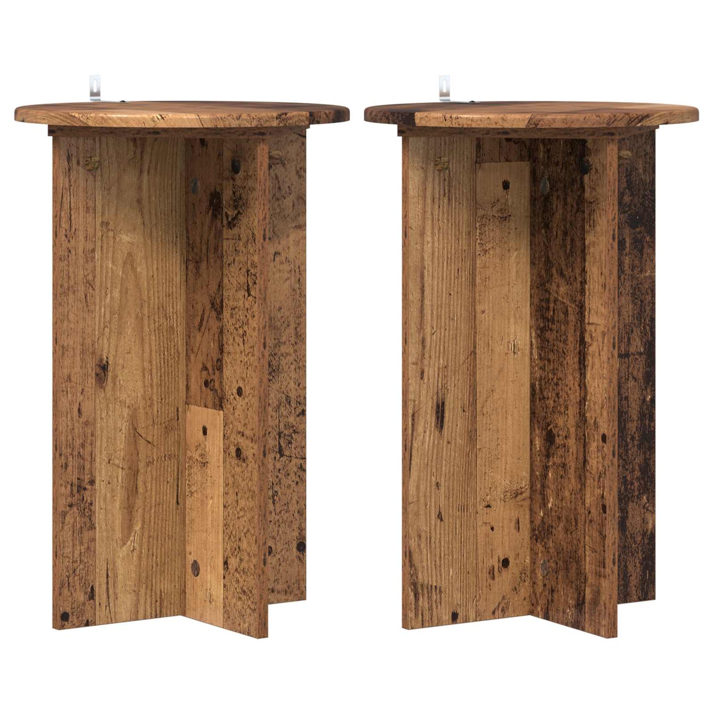 Augalų stovas 2 pcs Sendintos medienos Ø40 x 60 cm