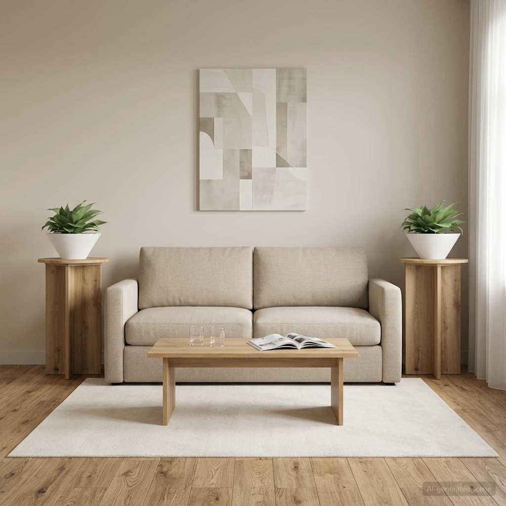 Augalų stovas 2 pcs Artisano ąžuolo Ø40 x 60 cm