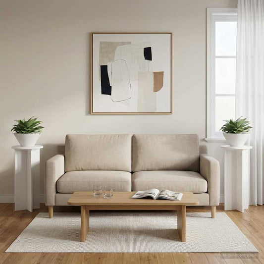 Augalų stovas 2 pcs Balta Ø29,5 x 60 cm Apdirbta mediena