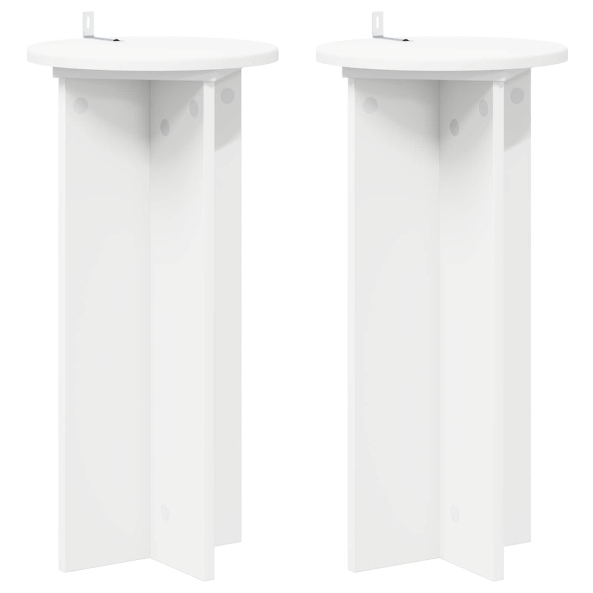 Augalų stovas 2 pcs Balta Ø29,5 x 60 cm Apdirbta mediena