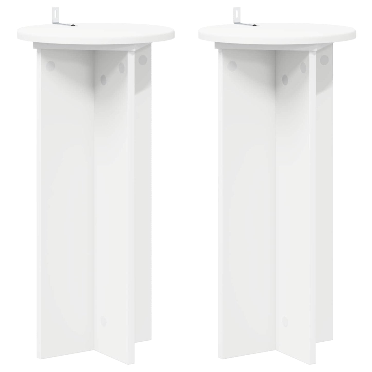 Augalų stovas 2 pcs Balta Ø29,5 x 60 cm Apdirbta mediena