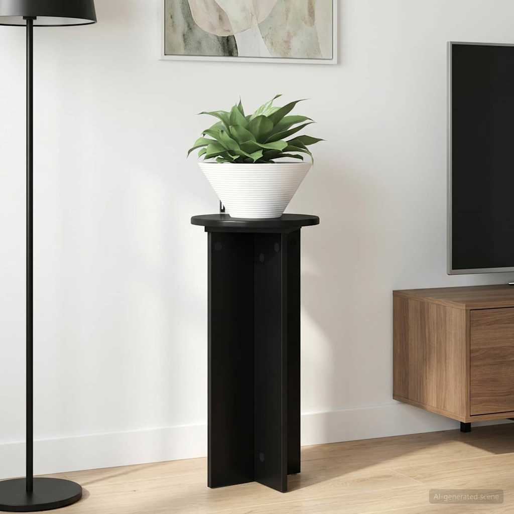 Augalų stovas 2 pcs Juoda 29,5 x 29,5 x 60 cm Apdirbta mediena