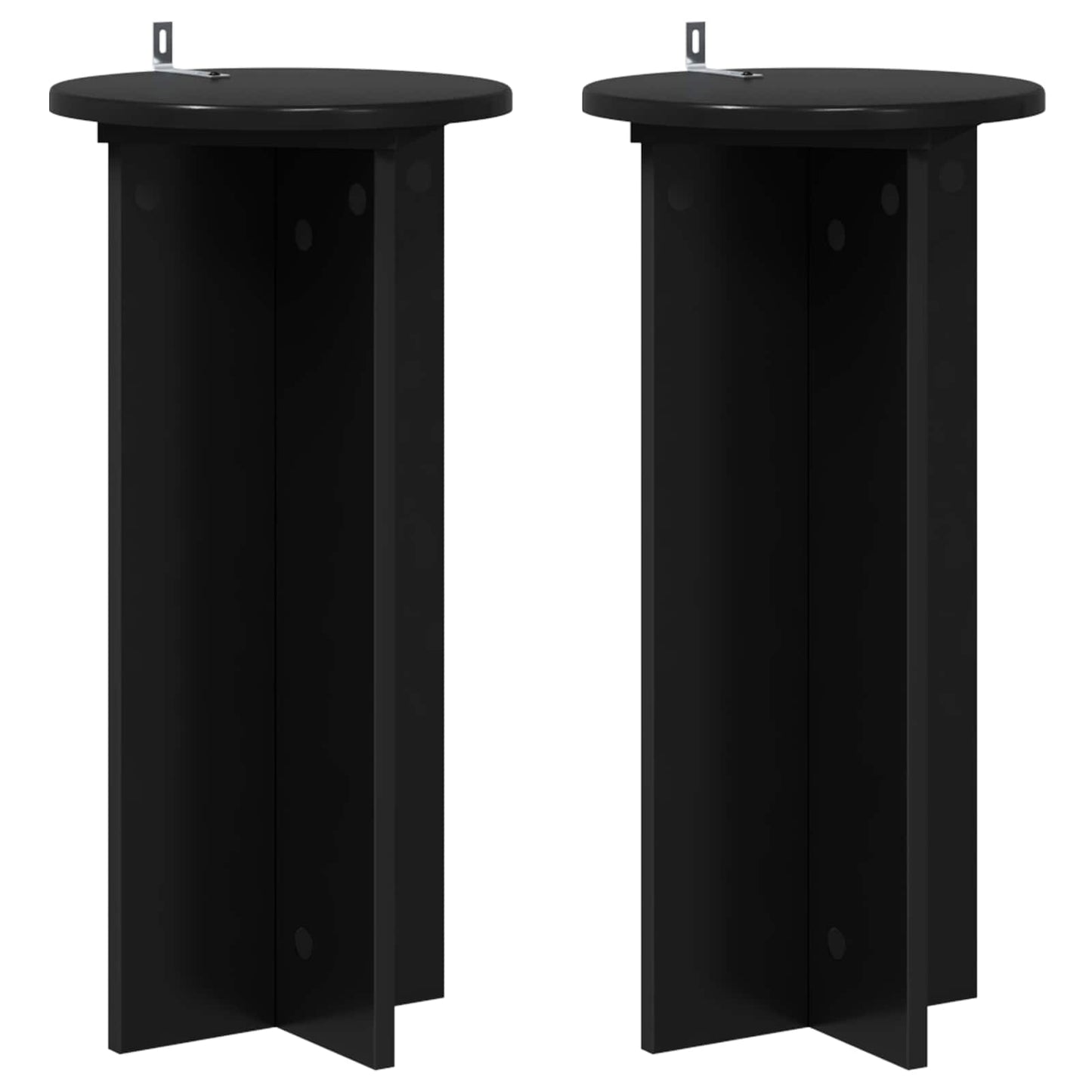 Augalų stovas 2 pcs Juoda 29,5 x 29,5 x 60 cm Apdirbta mediena